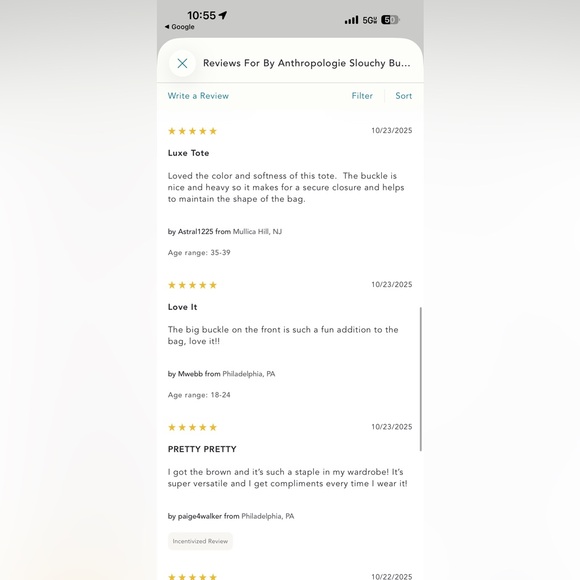 NWT new Anthropologie slouchy buckle tote bag faux leather tan brown + pouch - Picture 16 of 17